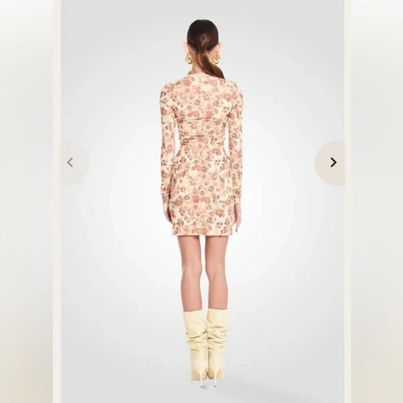 NEW Nanushka Cathleen Watercolor Mini Dress Size S 🌼